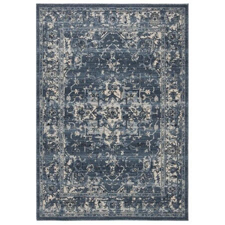 Safavieh 6 x 9 ft. Charleston Power Loomed Rectangle Area Rug Navy & Creme CHL411N-6